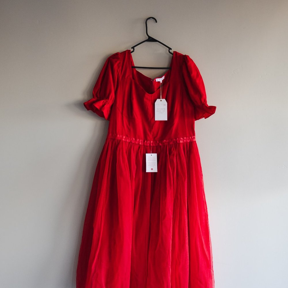 Ivy City Co. Red Ballerina Dress